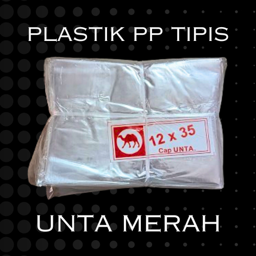 Plastik PP Tipis 12x35 | Plastik PP Tahu Tempe Sayur Teri Kerupuk | Unta Merah | Plastik Tahu