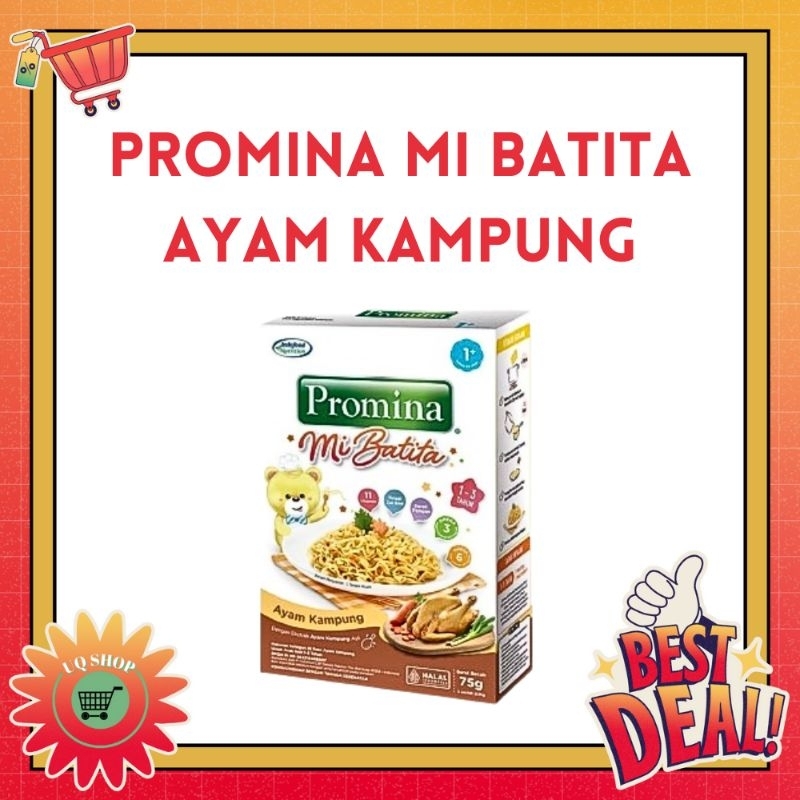 

Promina Mi Batita Mie Goreng Rasa Ayam Kampung Usia 1-3 tahun 75 gram