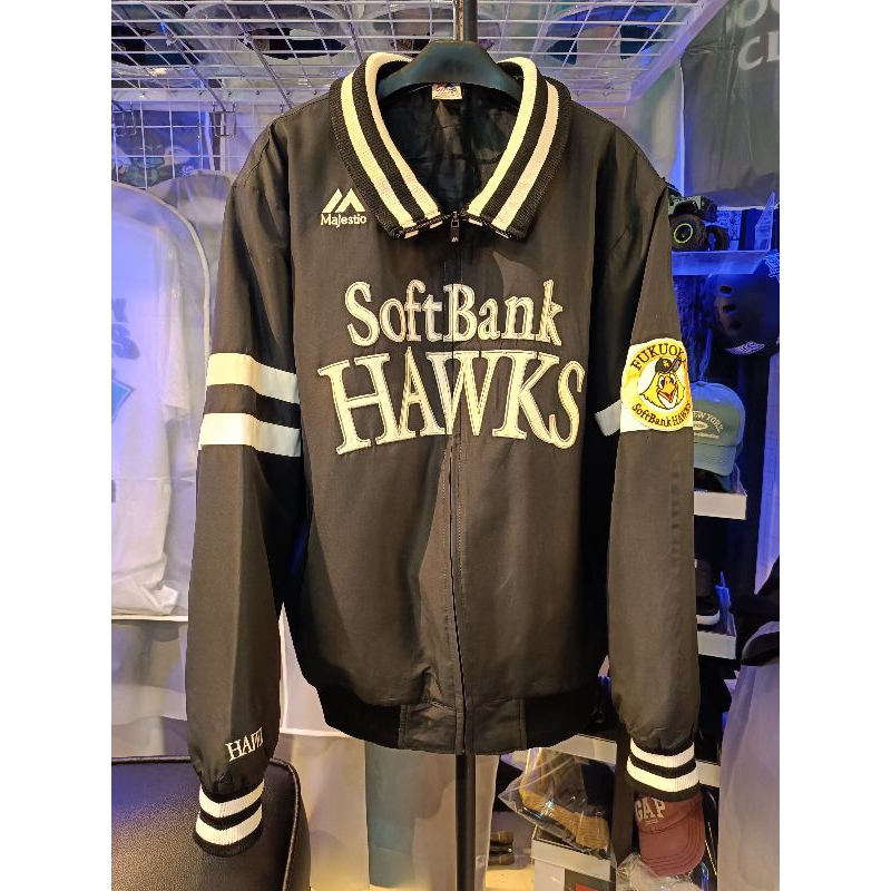 Jaket Majestic Soft Bank HAWKS Japan Second