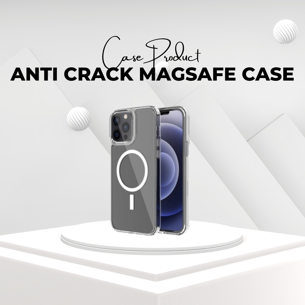 Case iPhone Anti Crack MagSafe Transparan Anti Shock | Clear Case MagSafe iPhone Full Protection