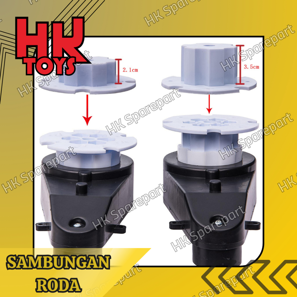 HK - SAMBUNGAN DUDUKAN RODA MOBIL MOTOR MAINAN AKI ANAK REMOT CONTROL 6V 12V YUKITA PMB PLIKO BMW JE
