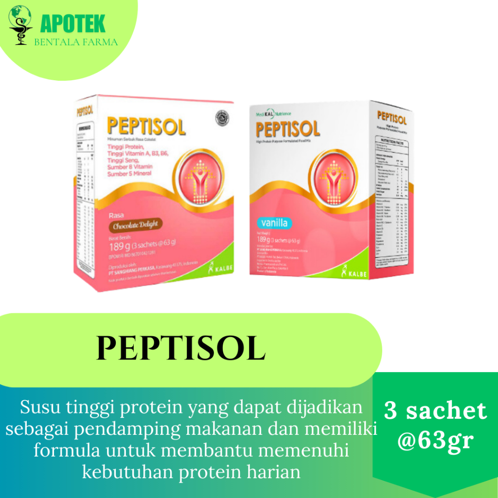 

PEPTISOL Susu Nutrisi 189g 3 Sachet 63g