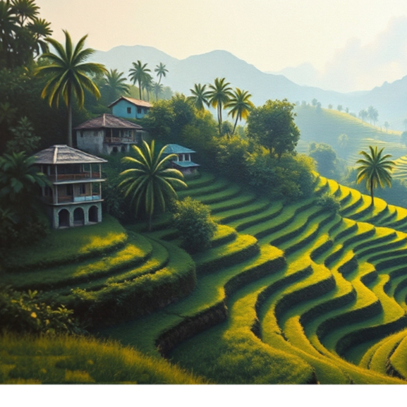 Pemandangan Ubud Bali yang sangat memukau - Lukisan pemandangan Ubud Bali yang sangat Indah