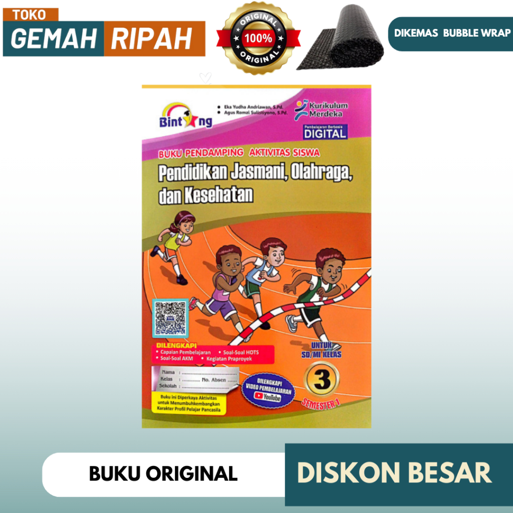 PJOK PENERBIT BINTANG KELAS 3 SEMESTER 1 / PENDIDIKAN JASMANI OLAHRAGA DAN KESEHATAN PENERBIT BINTAN