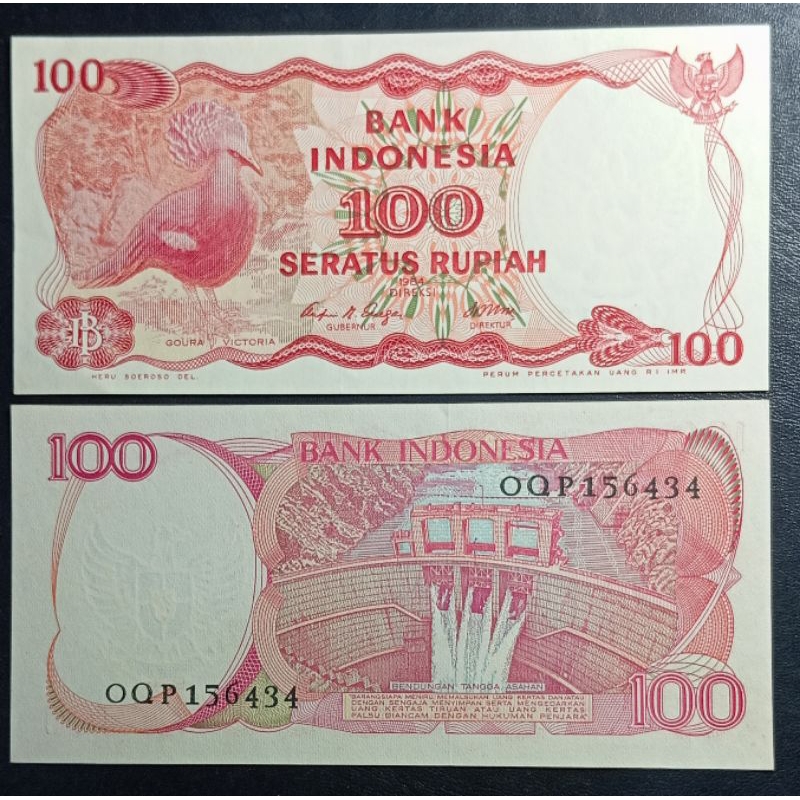 Asli uang kuno 100 rupiah indonesia tahun 1984