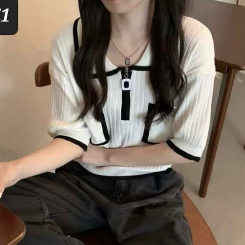 Daria Top / Blus Rajut Import Wanita