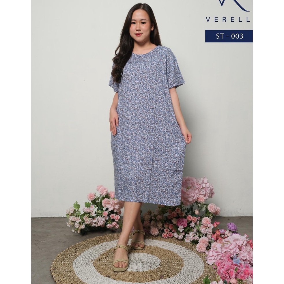 Terbaru daster wanita panjang selutut tangan pendek kekinian bahan rayon premium adem murah