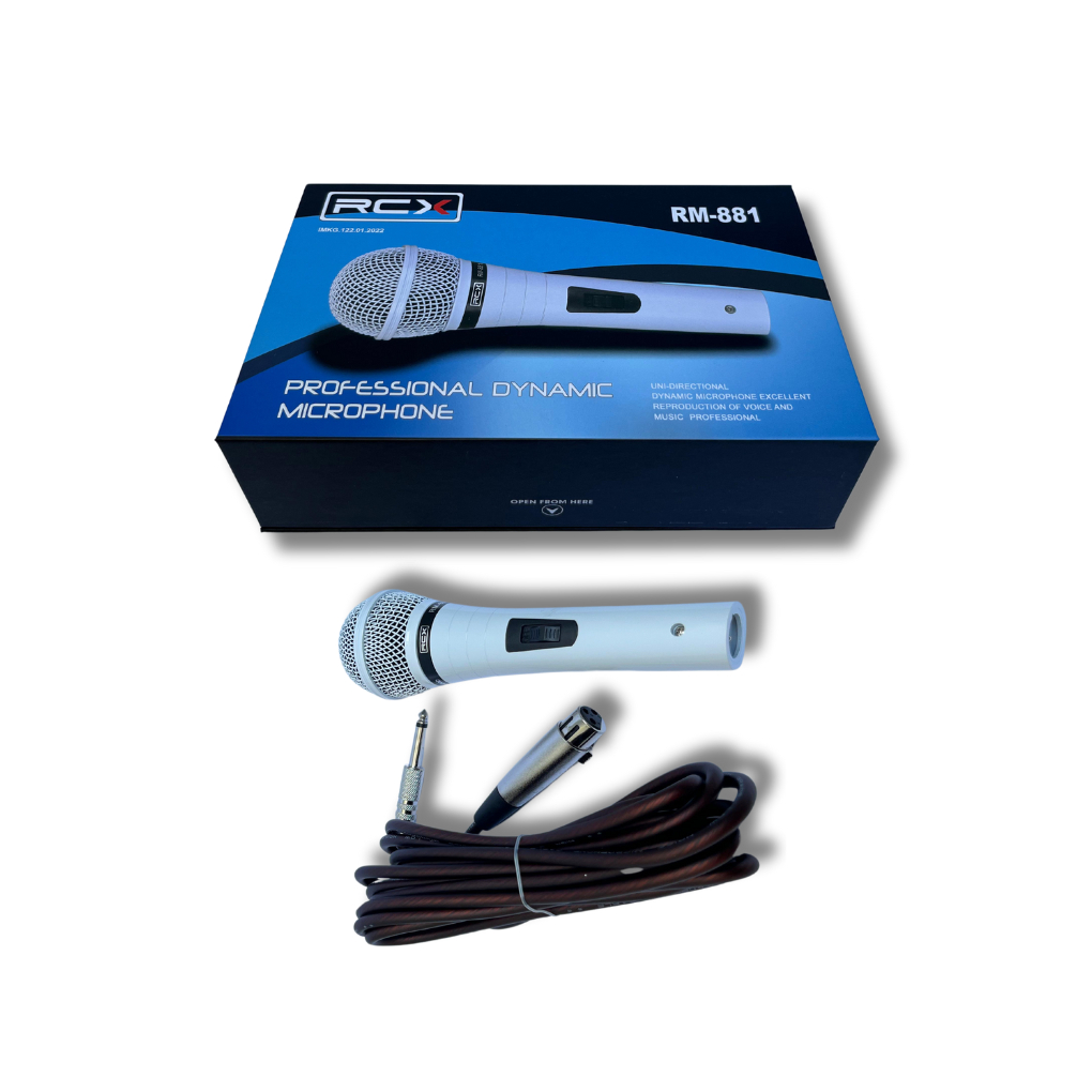 Mic Karaoke Kabel Microphone Cable Putih RCX RM-881