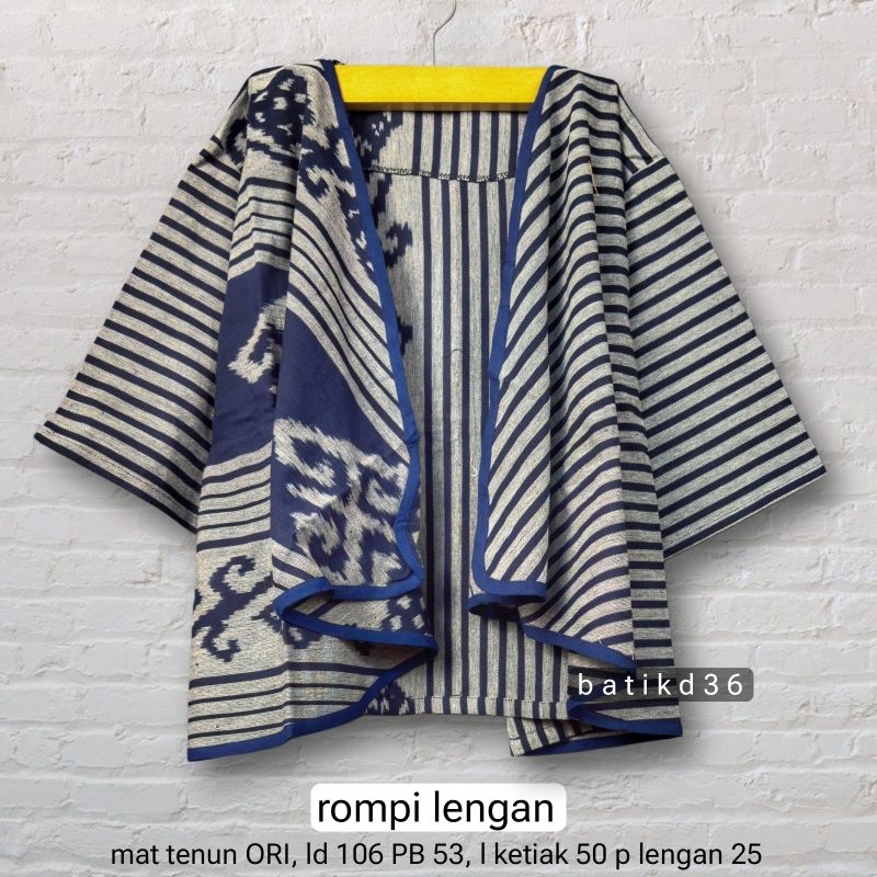 Outer kimono tenun asli wanita cardi cewek premium etnik Kasual atasan baju butik kerja fashion blaz