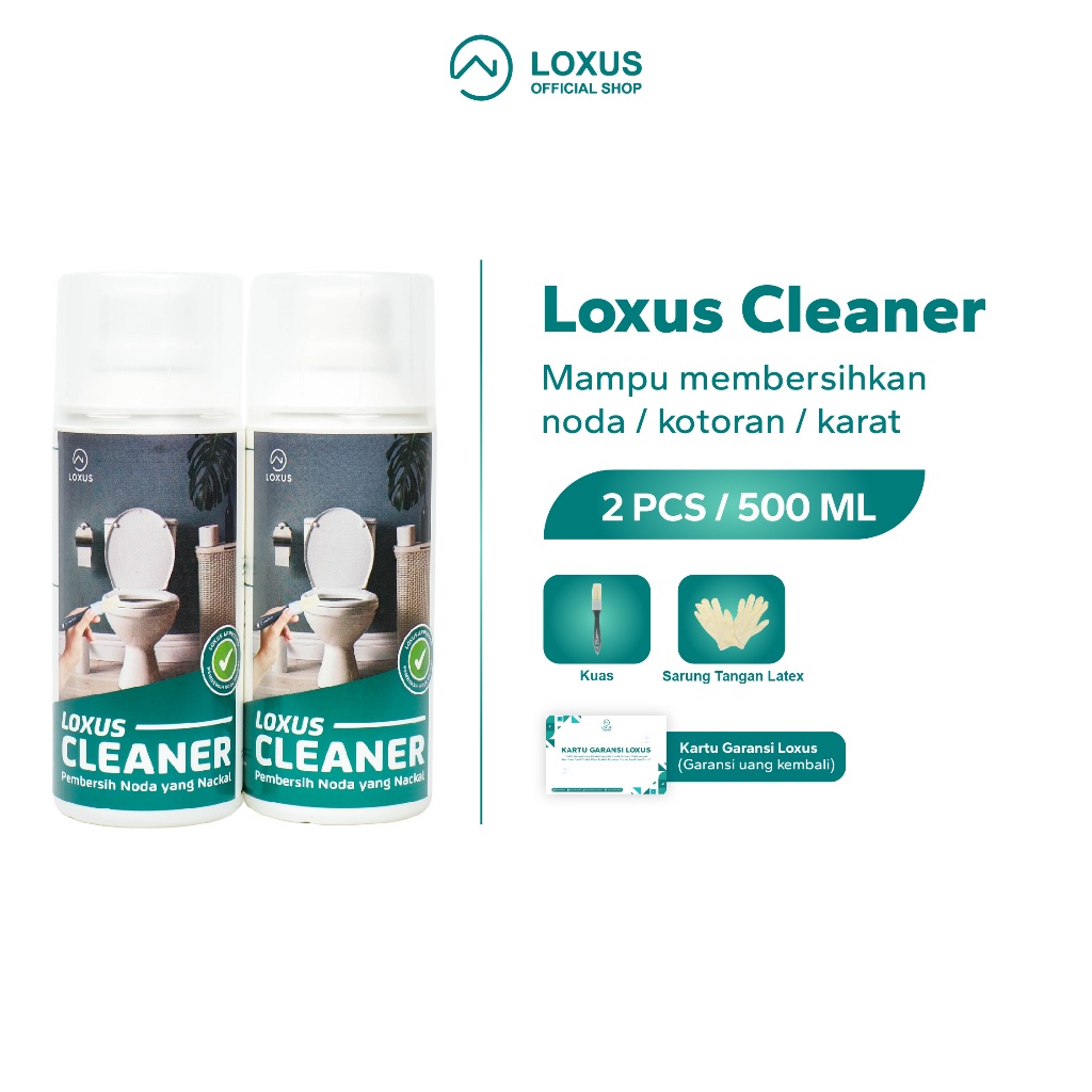 Loxus Cleaner 2pcs Pembersih Kerak Toilet Kamar Mandi Stainless Shower Kran [Termasuk dapat full acc