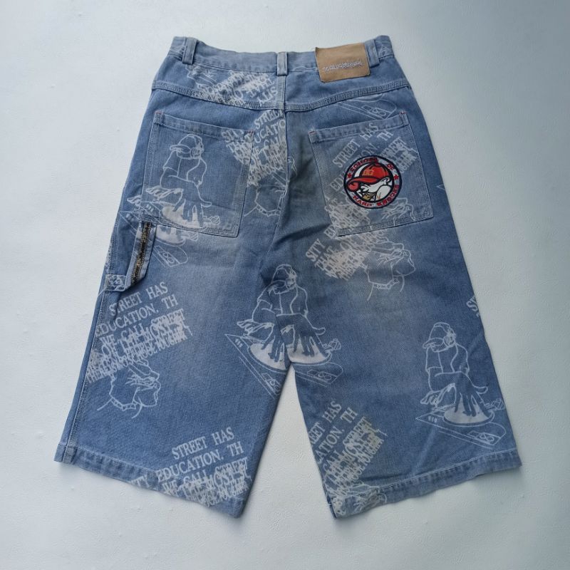 JORTS CARPENTER SOHK (SCHOOL OF HARD KNOCKS) FULL PRINT VERY RARE NOT JNCO DOGTOWN EVISU