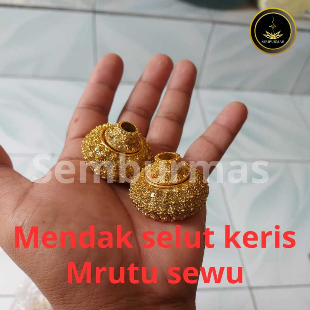 Mendak Selut Keris - Mrutu Sewu Bahan Tembaga Warna Emas Dan Perak By Semburmas