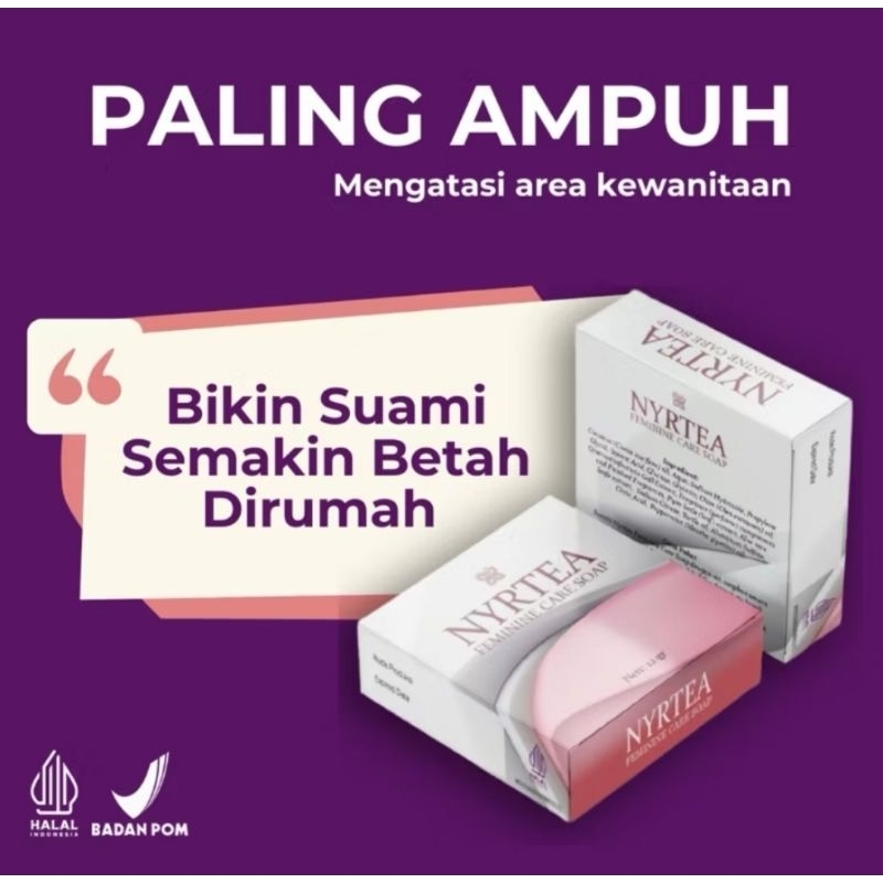 Sabun Kewanitaan Terbaik Feminine Soap Herbal Wangi Keset By Nyrtea 100% Ori