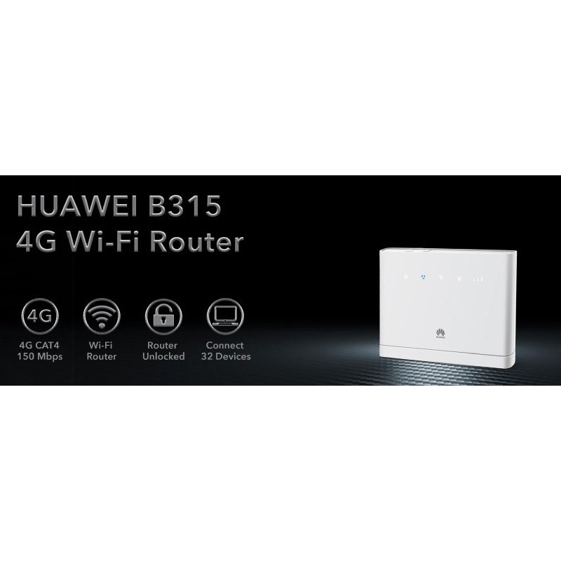 Modem Home Router LTE CPE Huawei B315 B315s Unlock 4G GSM & Smartfren Support USB RJ11 RJ45