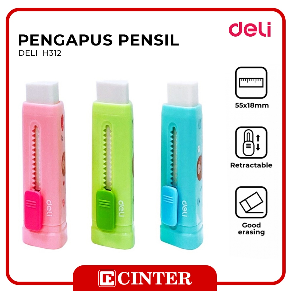 

DELI - PENGHAPUS KARET SEKOLAH / SETIP / KARET KOREKSI / ERASER COMIKO H312