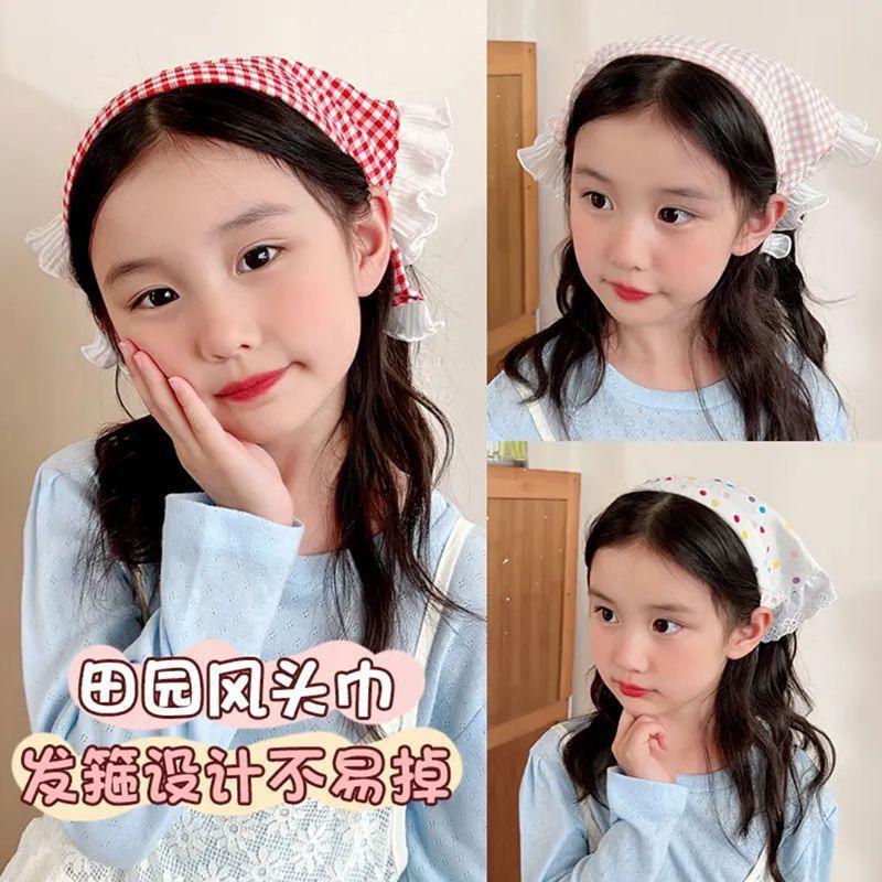 Bando Wanita Aesthetic Raw Lace Korean HeadBand Korean