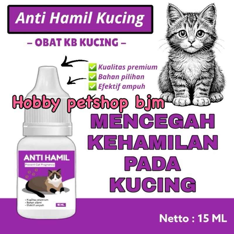 obat Anti hamil kucing 15ml - kb kucing