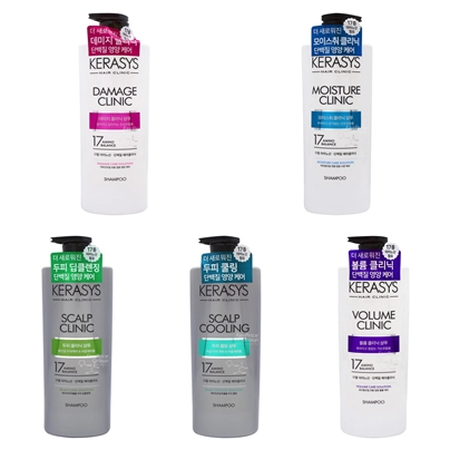 Kerasys Hair Clinic Shampoo 750ml (Damage Clinic, Moisture Clinic, Scalp Clinic, Scalp Cooling, Volu