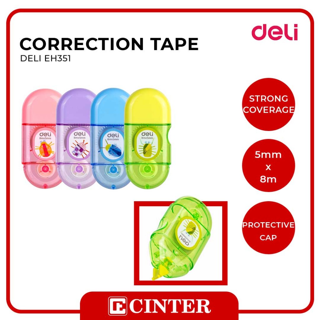 

DELI - PITA KOREKSI / TIP X KERTAS GULUNG / CORRECTION TAPE DELI EH351 8MX5MM