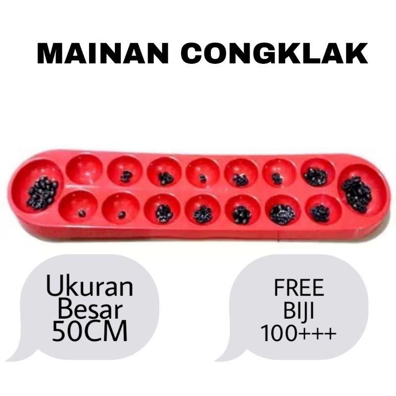 Mainan tradisional congklak mainan edukasi ukuran sedang
