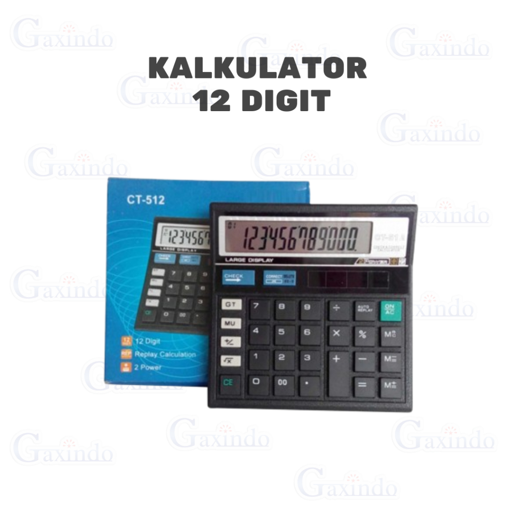 

KALKULATOR KANTOR 12 DIGIT GAXINDO MODEL K712 K812 ALAT BANTU HITUNG