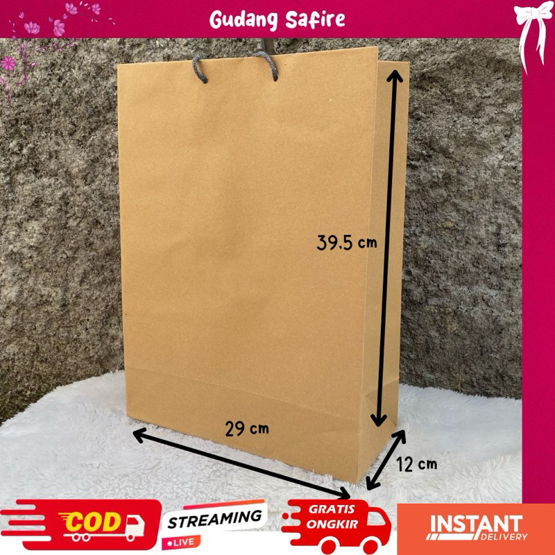 

Paperbag 30x40x12 cm / Paperbag Buket / Paperbag Jumbo / Tas Kado Simple / Klasik Paperbag