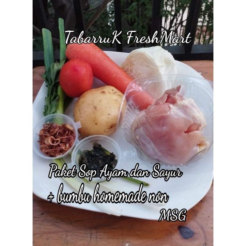 

Paket sop Ayam dan Sayur dengan bumbu homemade non MSG