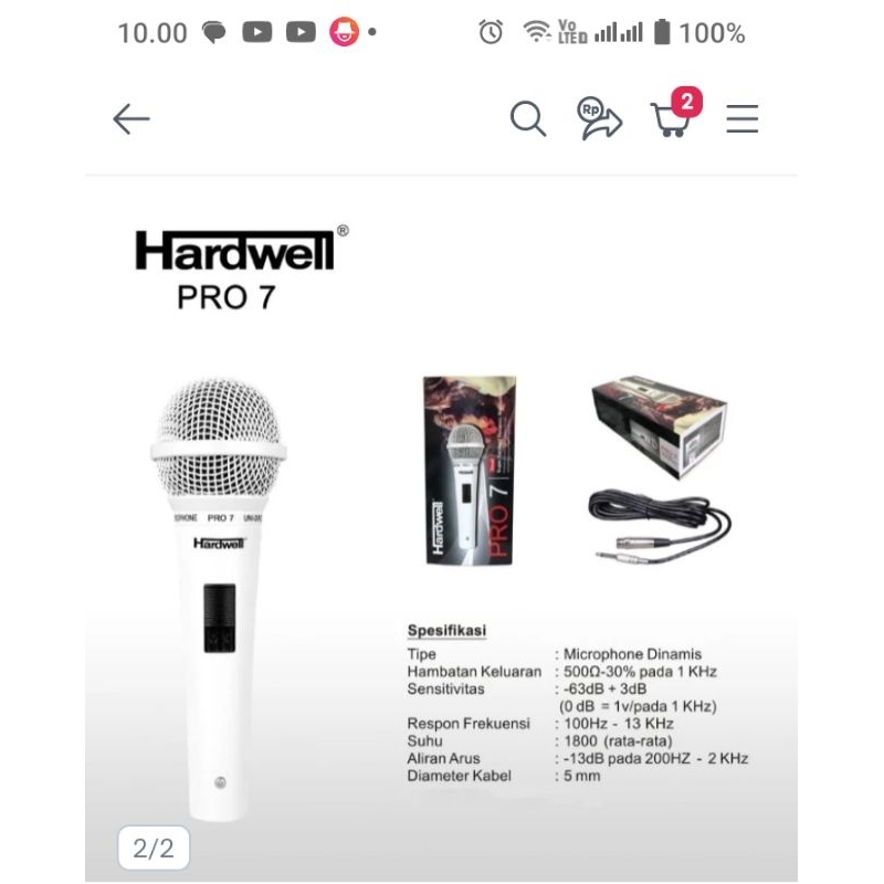 MIC HARDWELL PRO7 MIC VOCAL ORIGINAL