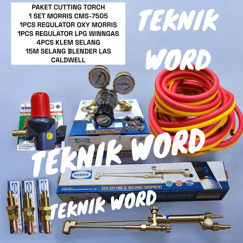 PAKET CUTTING TORCH MORRIS TYPE M CMS 7505 / PAKET SELANG BLENDER LAS POTONG TYPE M CMS 7505 / STANG