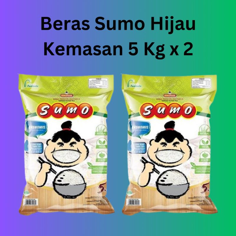 

[5 KG x 2 PACK] BERAS SUMO HIJAU BERAS PULEN PREMIUM KEMASAN 5KG X 2 SAK