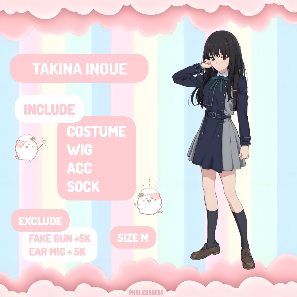 RENT/SEWA COSPLAY | Takina Inoue - Lycoris Recoil | Anime