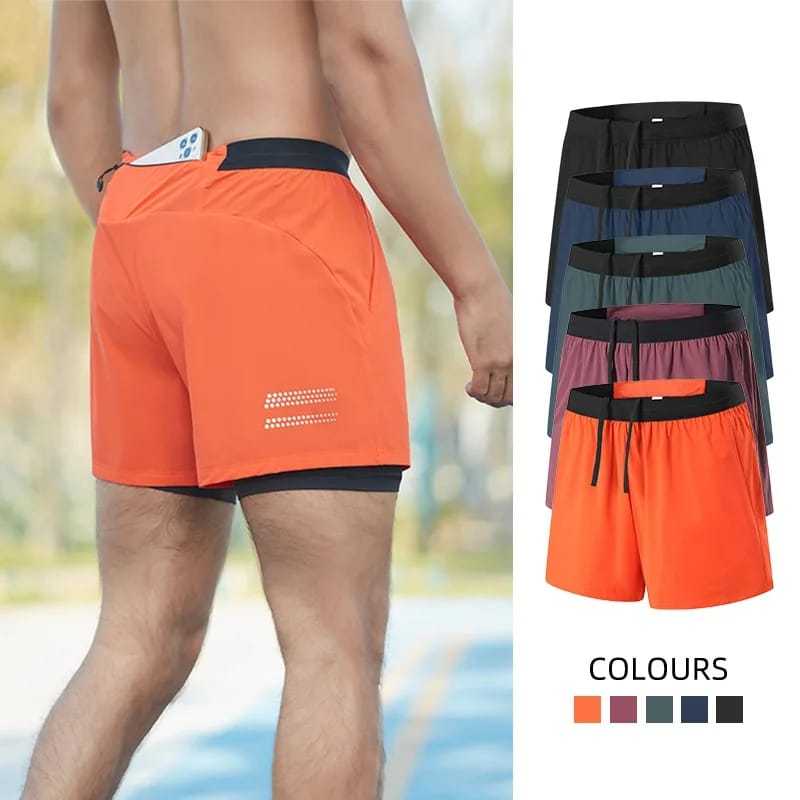 DK33 Celana Pendek Olahraga Lari Pria Gym Training Legging Sport Pria Fitness