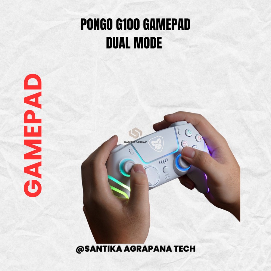 Axioo Pongo G100 Gamepad Dual Mode Bluetooth 5.3 dan Type-C