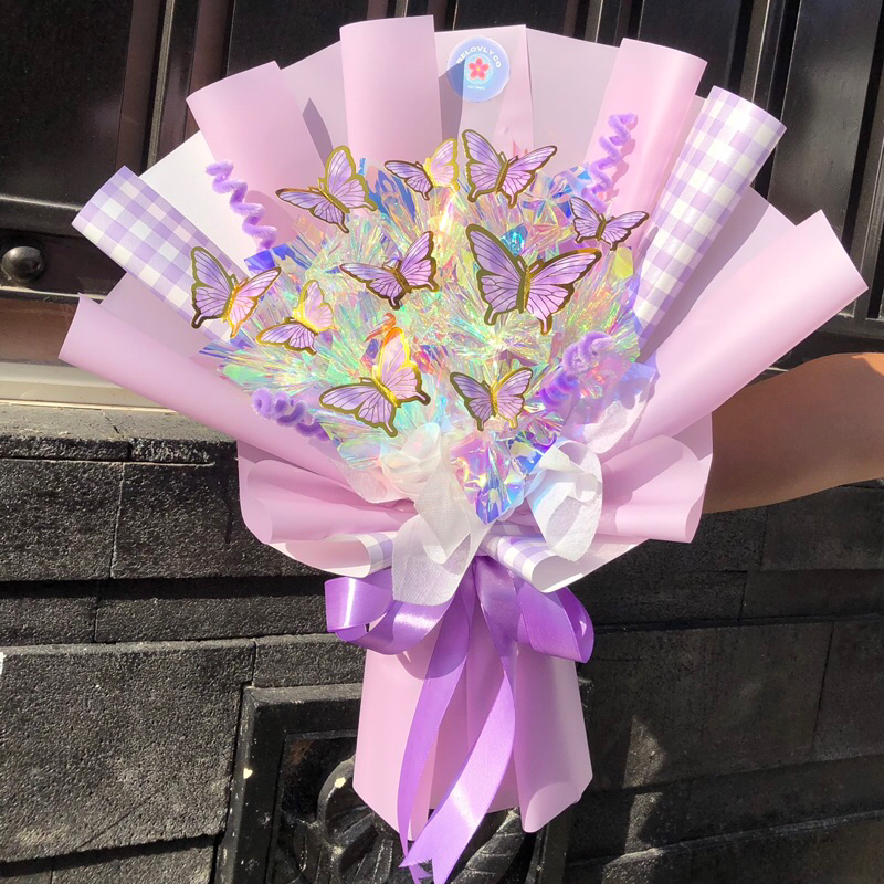 buket kupu kupu/buket hologram/buket kupu kupu led /buket wisuda/kupu hologram/buket kupu kupu aesth