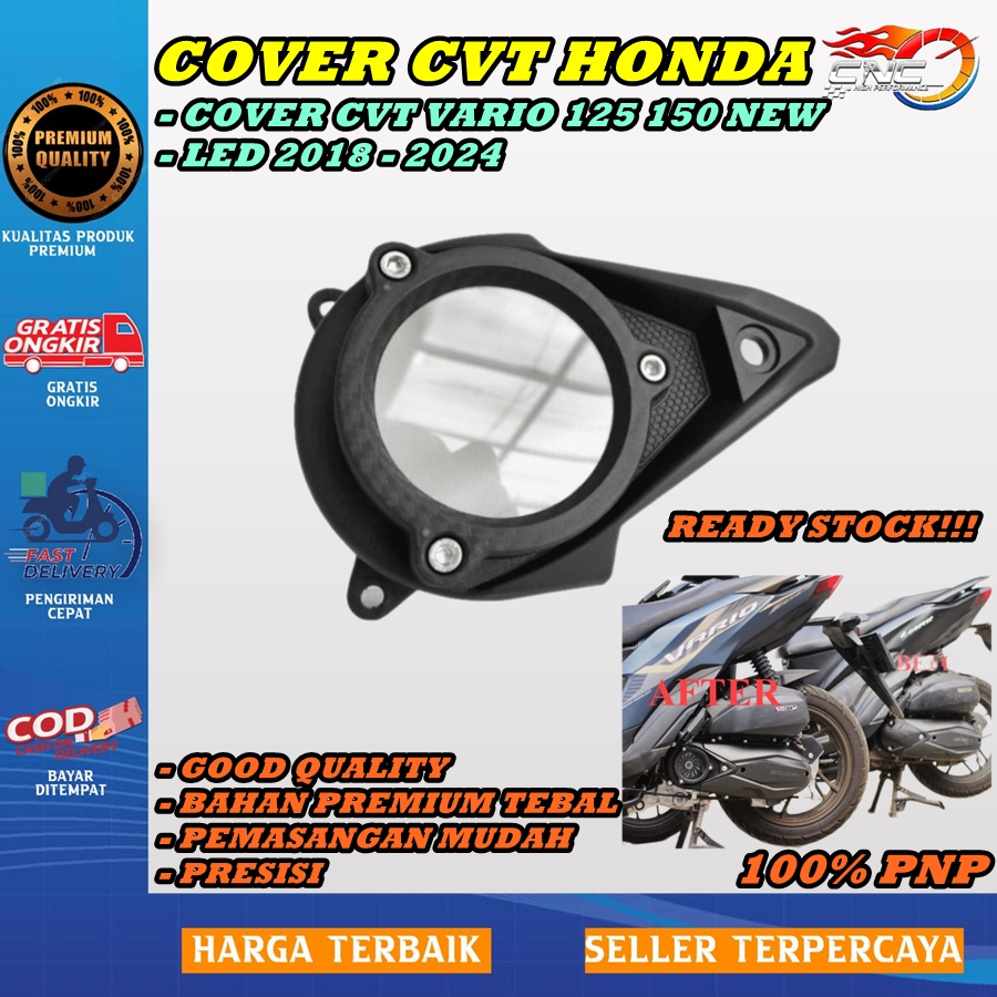 COVER CVT VARIO 125 150 NEW LED 2018 - 2024 TUTUP CVT VARIO 125 150