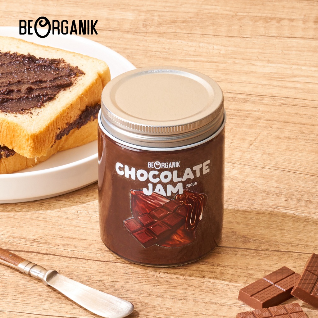 

Beorganik Chocolate Jam / Selai Coklat 280gr With Real COCOA NIBS, Vegan dan cocok untuk diet