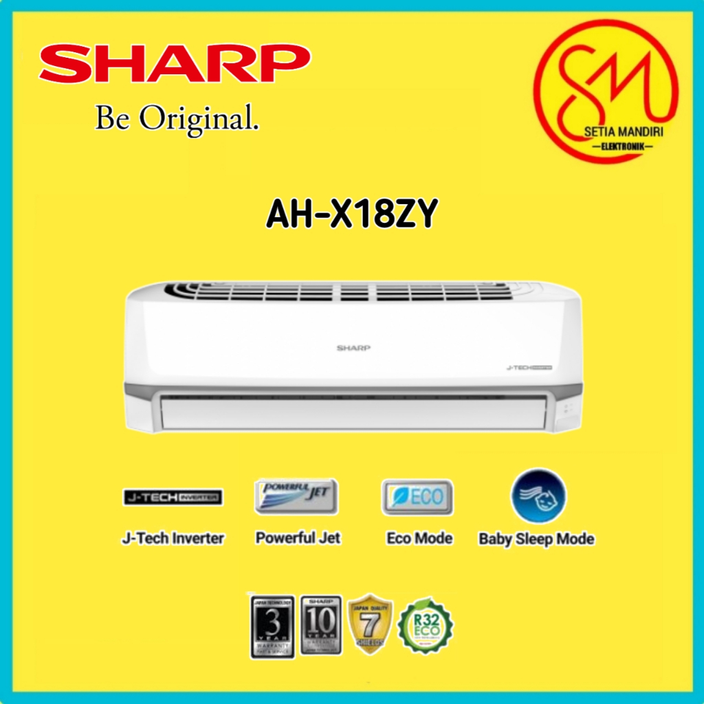 Sharp AC 2PK AH-X18ZY 2 PK New J-Tech Inverter Series / AH X18ZY