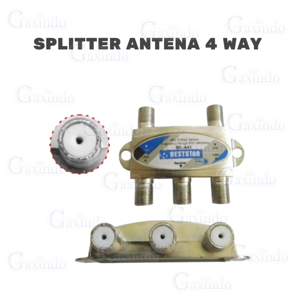 splitter antena 4 way, splitter tv 4 cabang, pembagi antena tv 4, splitter antena digital 4 port, pe