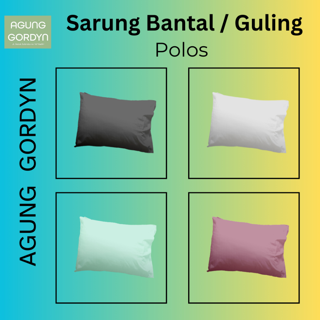 Sarung Bantal Guling Tidur Murah Polos Adem Bahan Katun Microtex Premium Lembut