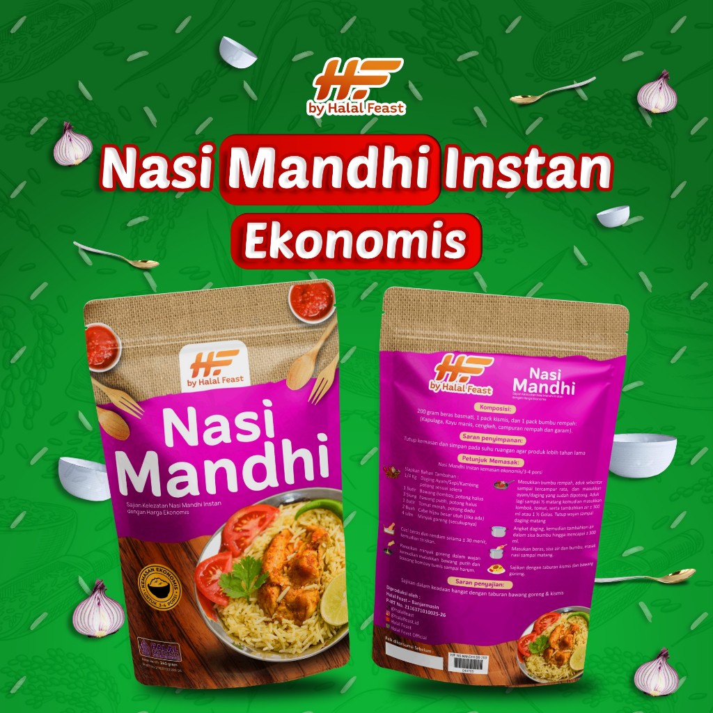 

Nasi Mandhi Kemasan Ekonomis 230gr (Bumbu + Beras Basmati)
