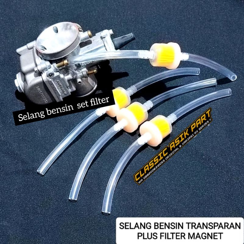 Selang slang  bensin transparan rx king rxs set filter selang bensin