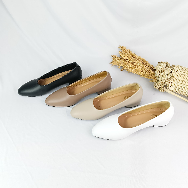 ArdiFeel Sepatu Pantofel Wanita Big Size Jumbo | Sepatu Kantor Cewe Hak 3 cm  Size 35-45 ARK 233