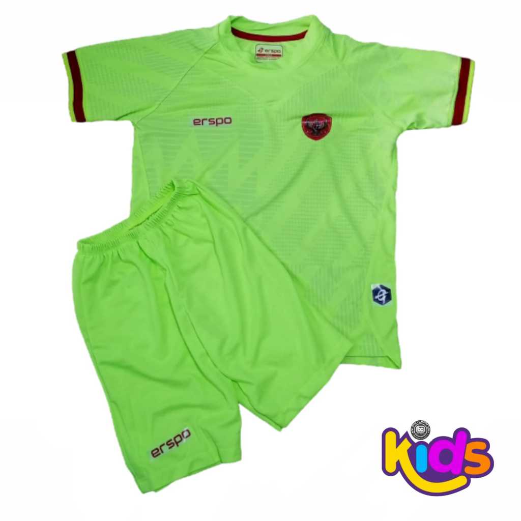PREMIUM SETELAN BAJU BOLA JERSEY TIMNAS INDONESIA KIPER GK HIJAU STABILO ERSPO ANAK KIDS 2024 2025
