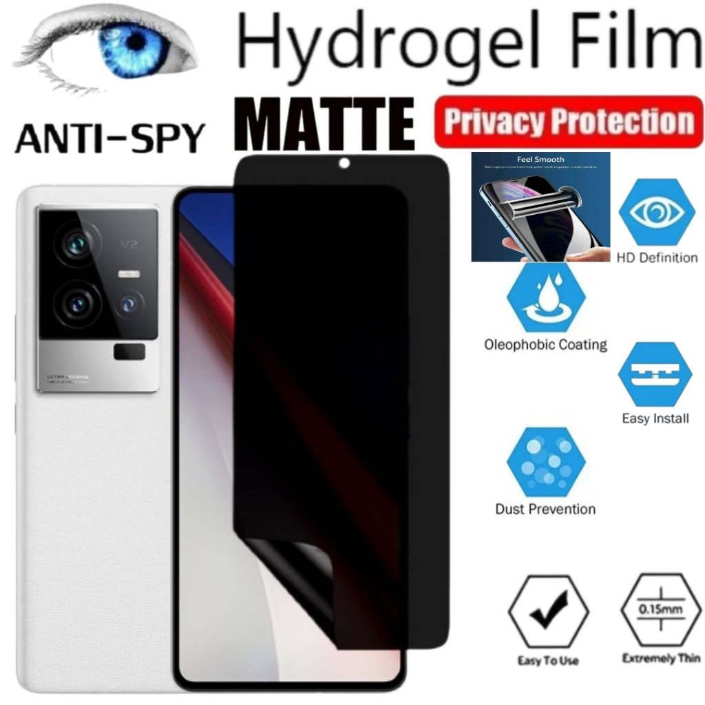 Anti gores Spy Matte Hydrogel Film Privacy Screen Protector Vivo IQOO 11 IQOO 11 PRO