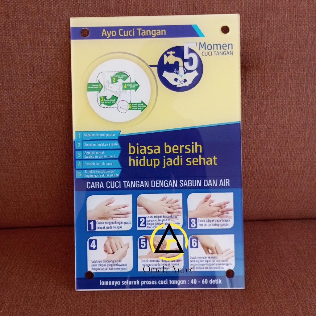

Akrilik 5 Momen Cuci Tangan Nakes - Khusus Tenaga Kesehatan - Cuci Tangan