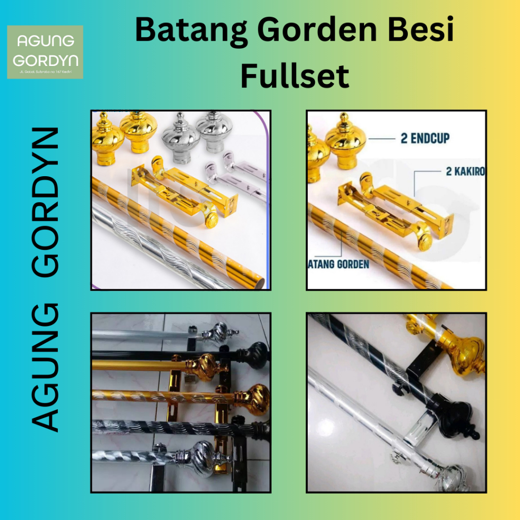 BESI GORDEN / TIANG GORDEN / REL GORDEN  / BATANG HORDENG / PIPA GORDEN FULLSET TERMURAH