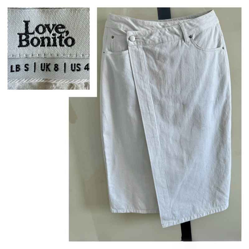 Love Bonito Denim Skirt Off White