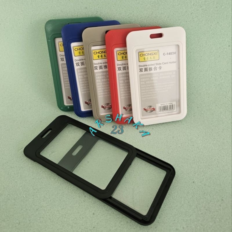 

Tempat Kartu Id Card Sliding 2 Sisi Transparan