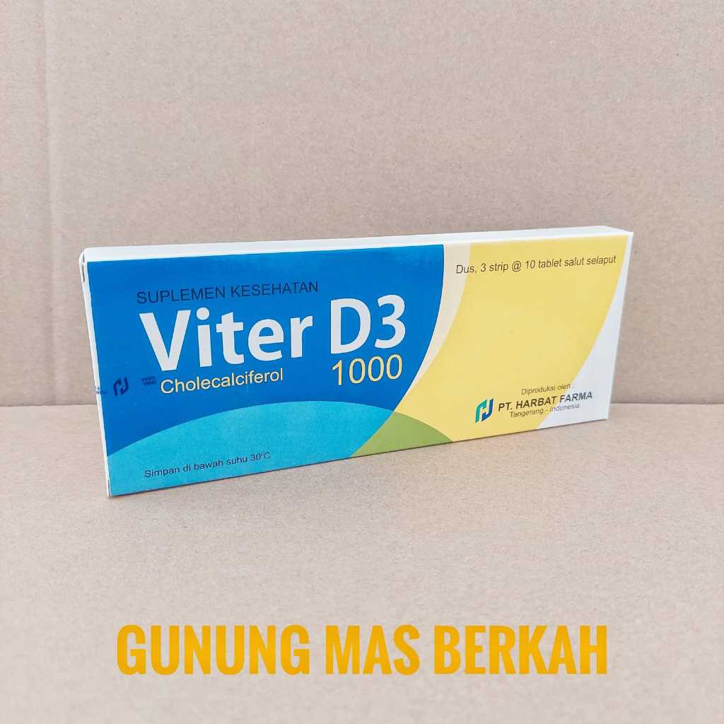 VITER D 1000 Vitamin D3 1000 IU Tablet - vitamin D untuk ibu hamil dan menyusui