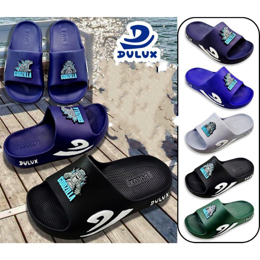 Sandal slop anak laki-laki lucu Godzilla Dulux Uk. 24-29